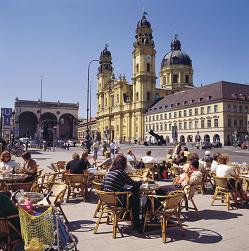 München: Ludwigstraße mit Theatinerkirche